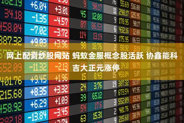 网上配资炒股网站 蚂蚁金服概念股活跃 协鑫能科、吉大正元涨停